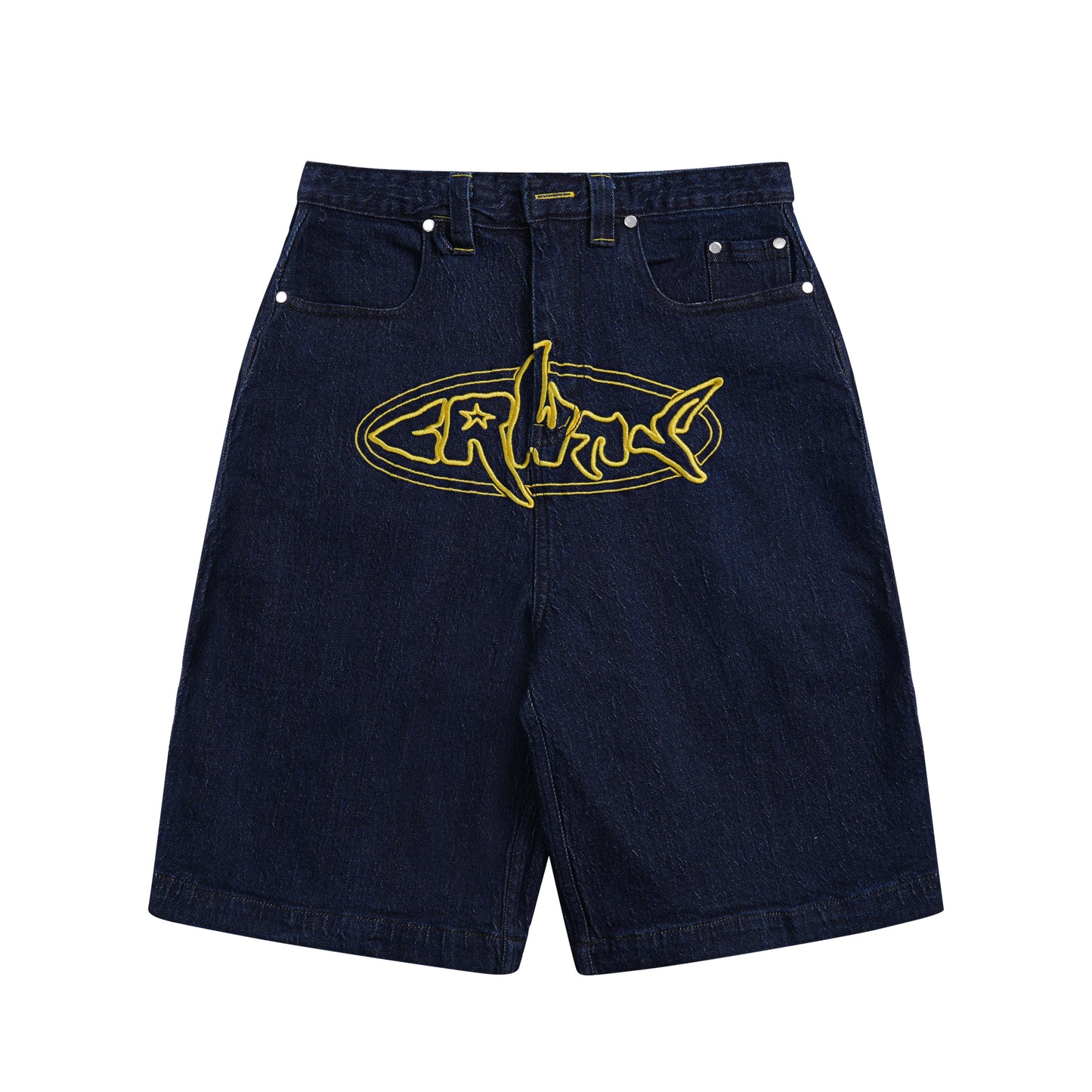 Embroidery Denim Jorts