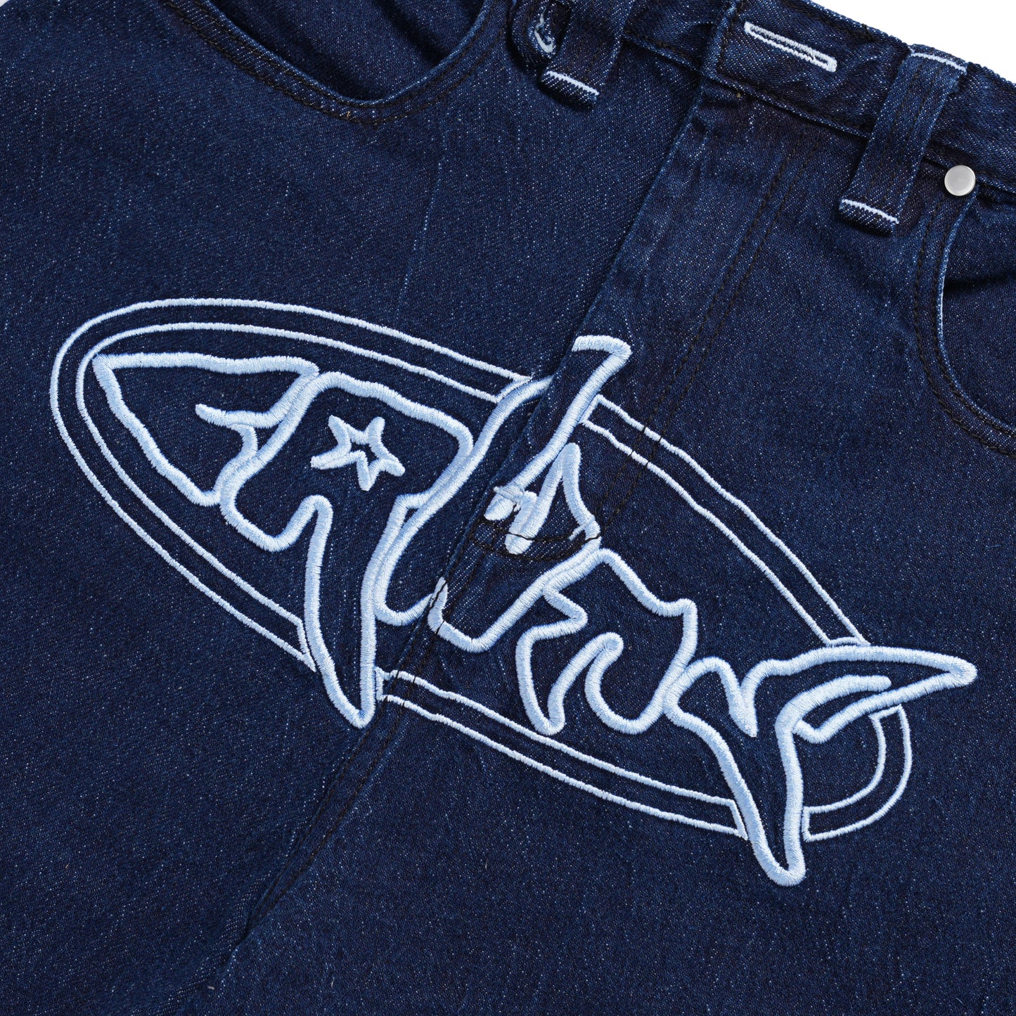 Embroidery Denim Jorts